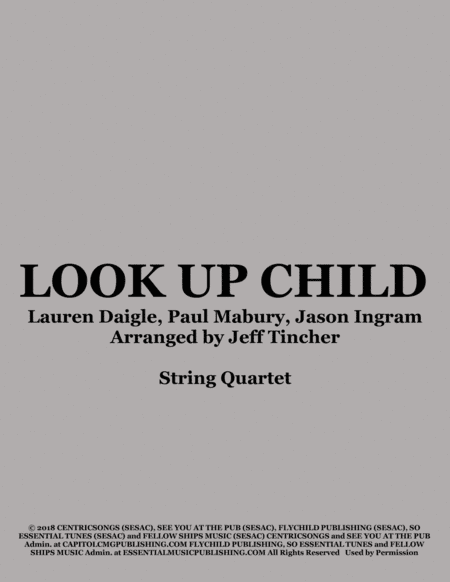 Look Up Child (arr. Jeff Tincher)