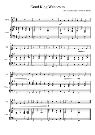 Good King Wenceslas - Flute and Piano (arr. Kacie J. Rickells)