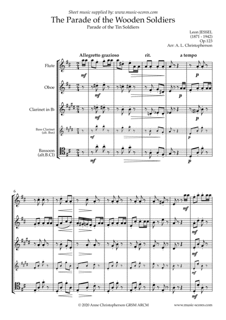 Parade of the Wooden Soldiers - Wind Quartet (arr. Anne L Christopherson GRSM ARCM)