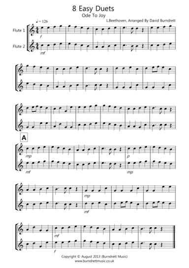 8 Easy Duets for Flute (arr. David Burndrett)