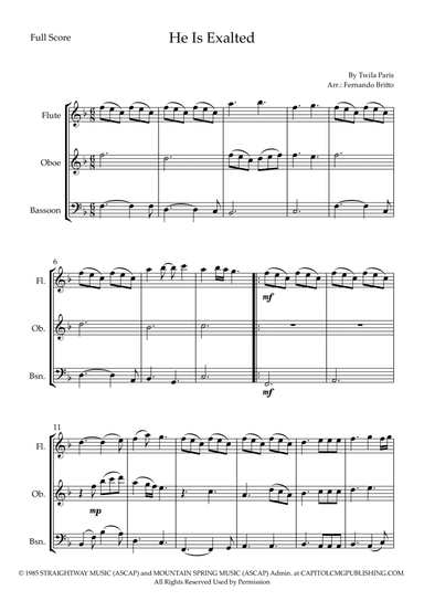 He Is Exalted (arr. Fernando Britto)