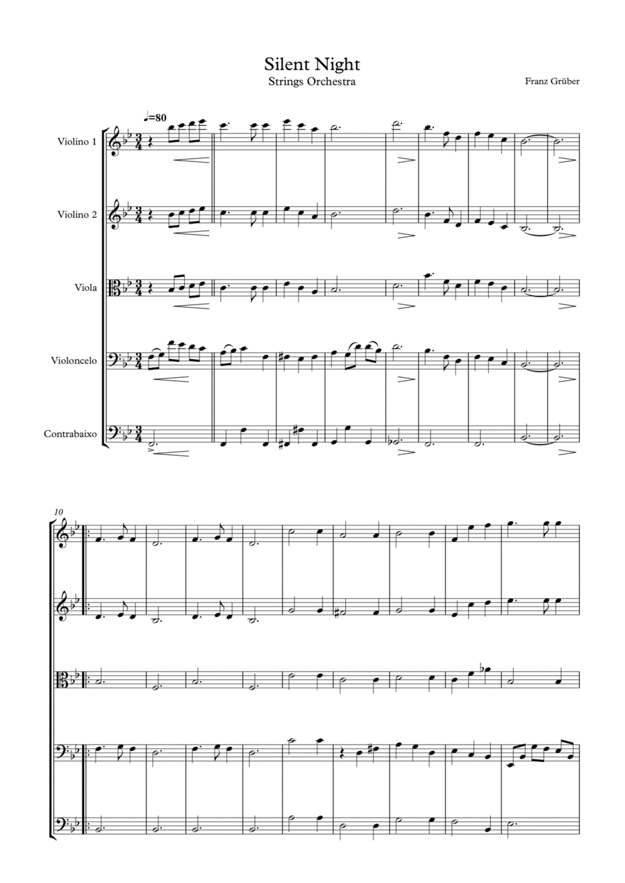 Silent Night - Strings Orchestra (arr. Vinícius Louzada)