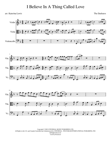 I Believe In A Thing Called Love (arr. Katerina Anne Lewis)
