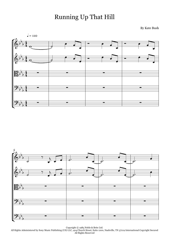 Running Up That Hill (arr. Fernanda Moura)