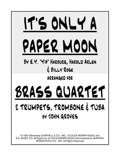 It's Only A Paper Moon (arr. John Groves)