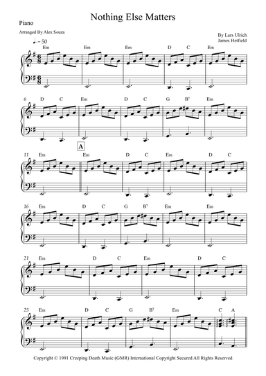 Nothing Else Matters (arr. Alex Souza)