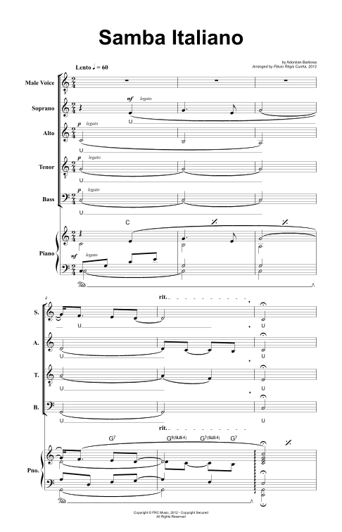 Samba Italiano (for SATB and Piano Accompaniment) (arr. Flavio Regis Cunha)