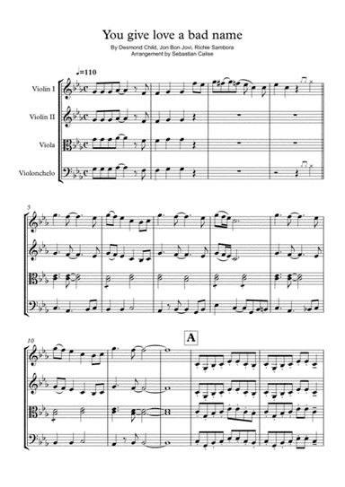 You Give Love A Bad Name (arr. Sebastian Calise)
