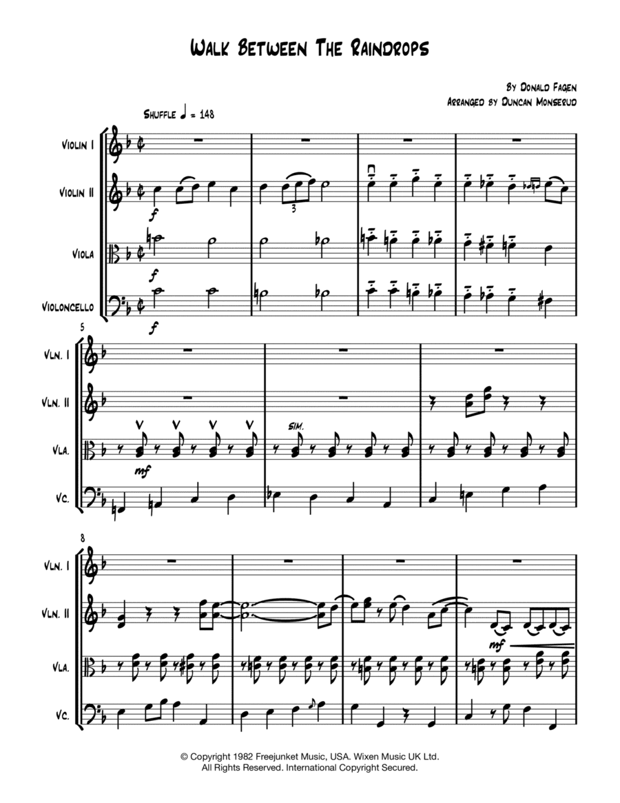 Walk Between Raindrops (arr. Duncan Monserud)
