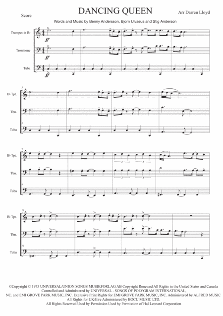 Dancing Queen (arr. Darren Lloyd)