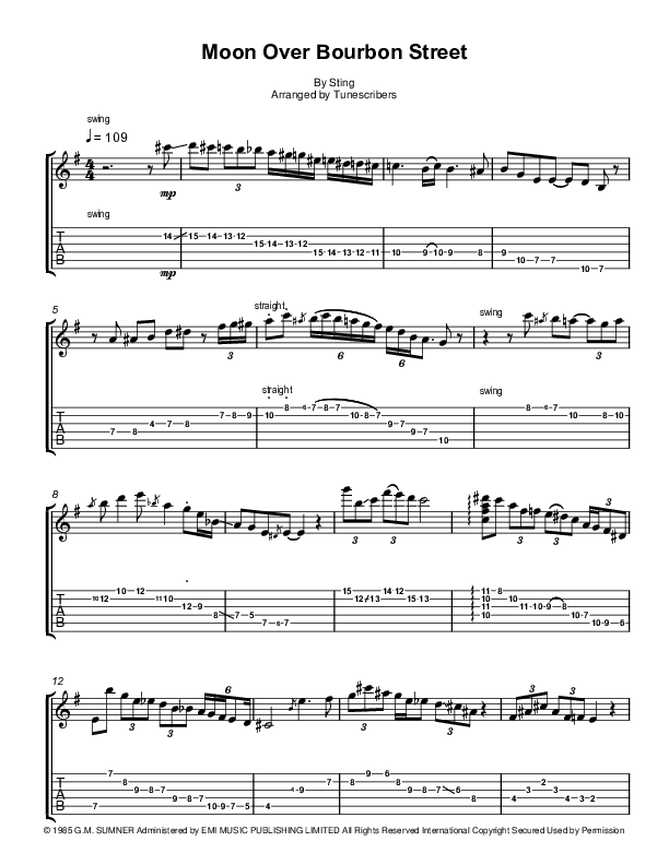 Moon Over Bourbon Street (arr. Tunescribers)