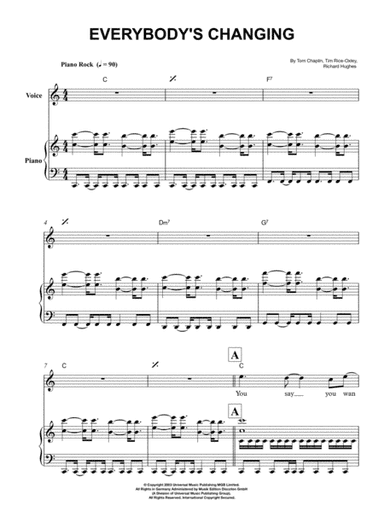 Everybody's Changing (arr. Flavio Regis Cunha)