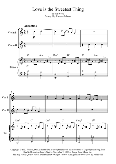 Love Is The Sweetest Thing (arr. Kaiserin Rebecca)