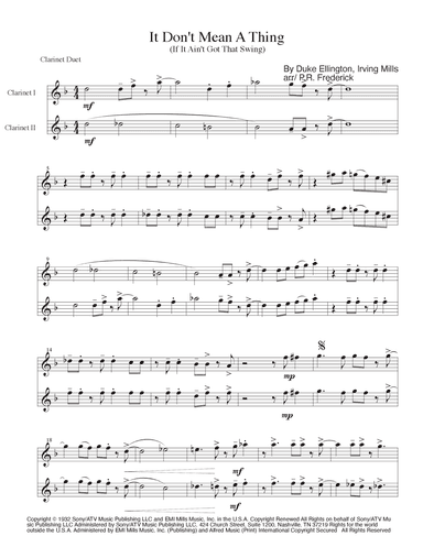 It Don't Mean A Thing (if It Ain't Got That Swing) (arr. P. R. Frederick)