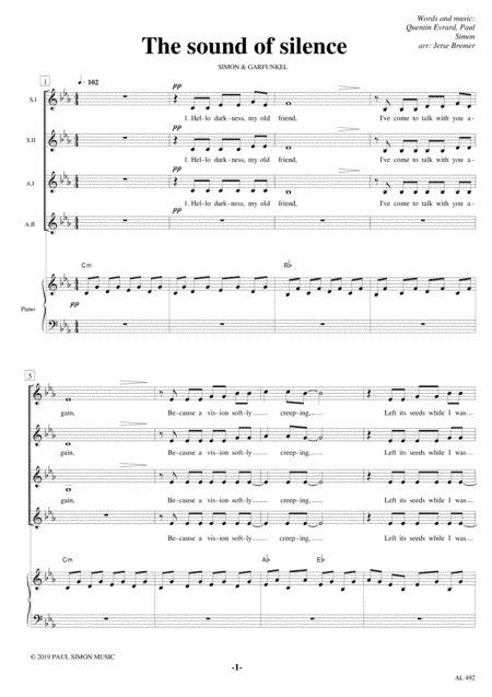 The Sound Of Silence (arr. Jetse Bremer)