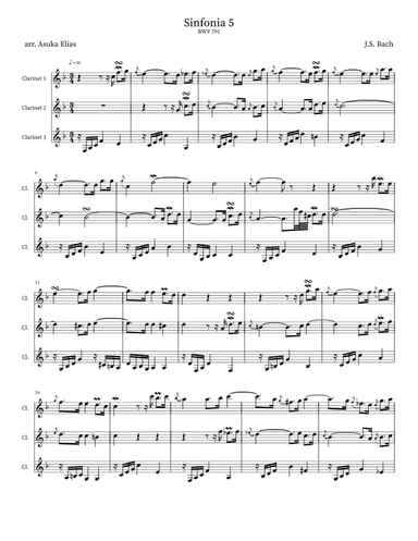 Sinfonia 5 (BWV 791) (arr. Asuka Elias)