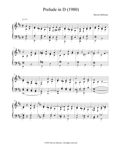 Prelude in D (1980)