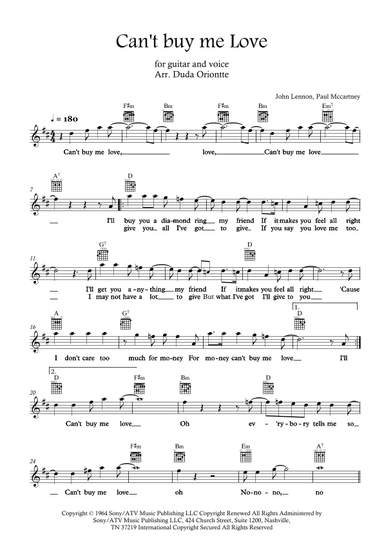Can't Buy Me Love (arr. Duda Oriontte)