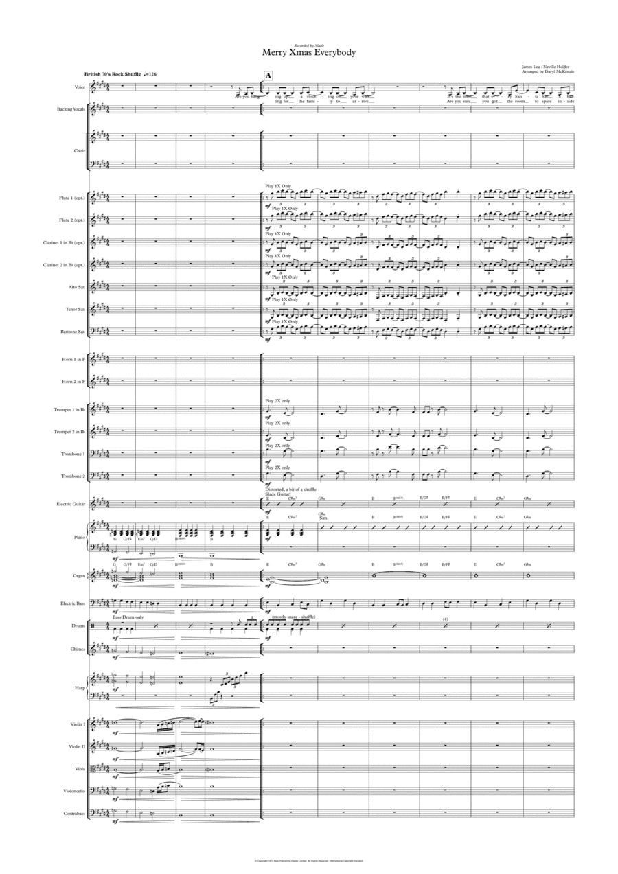Merry Xmas Everybody (arr. Daryl McKenzie)