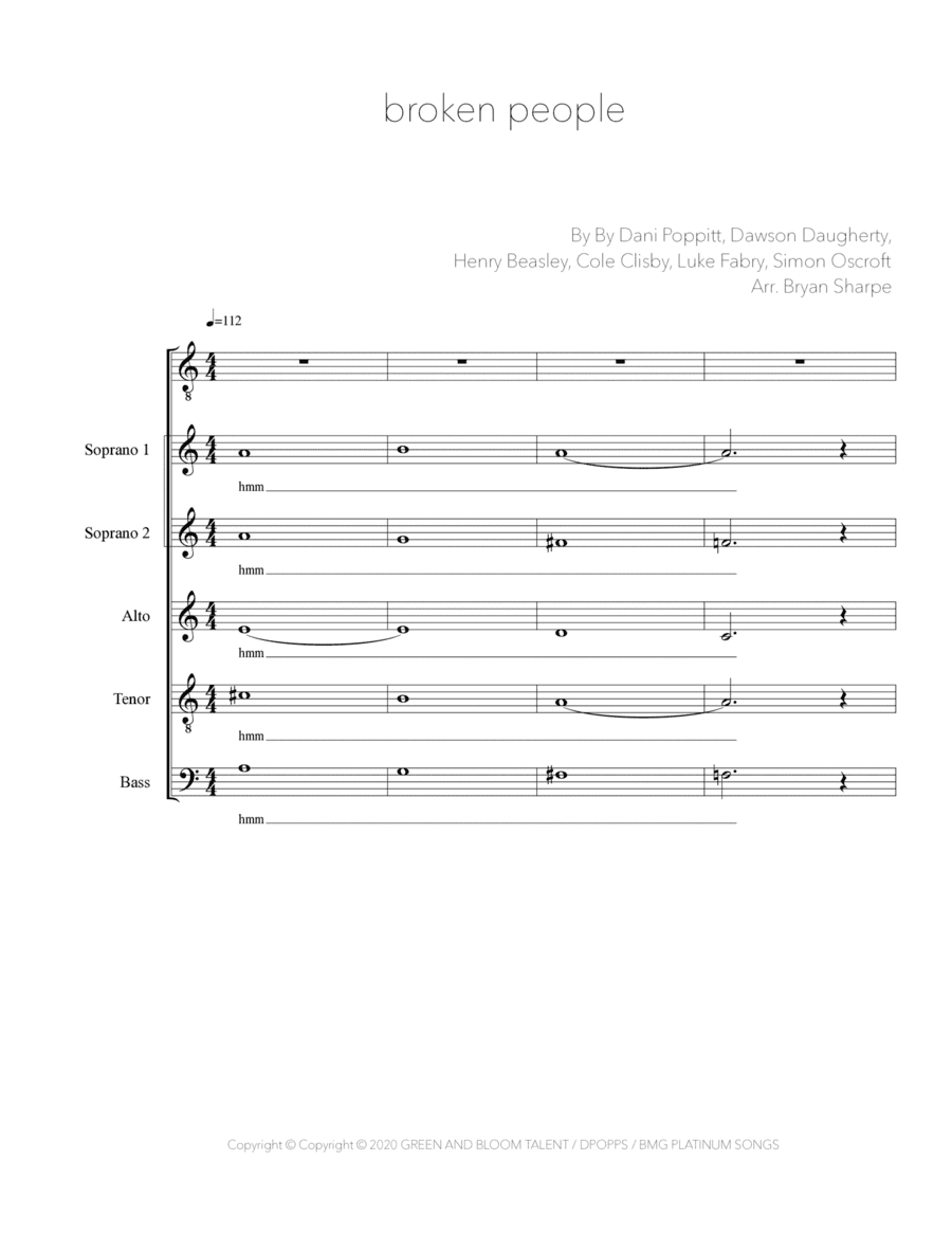 Broken People (arr. Bryan Sharpe)