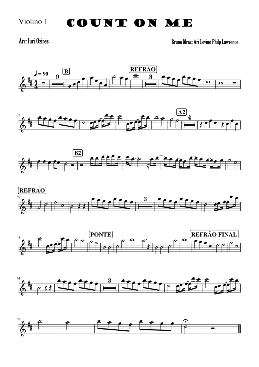 Count On Me (arr. Iuri Ozires)
