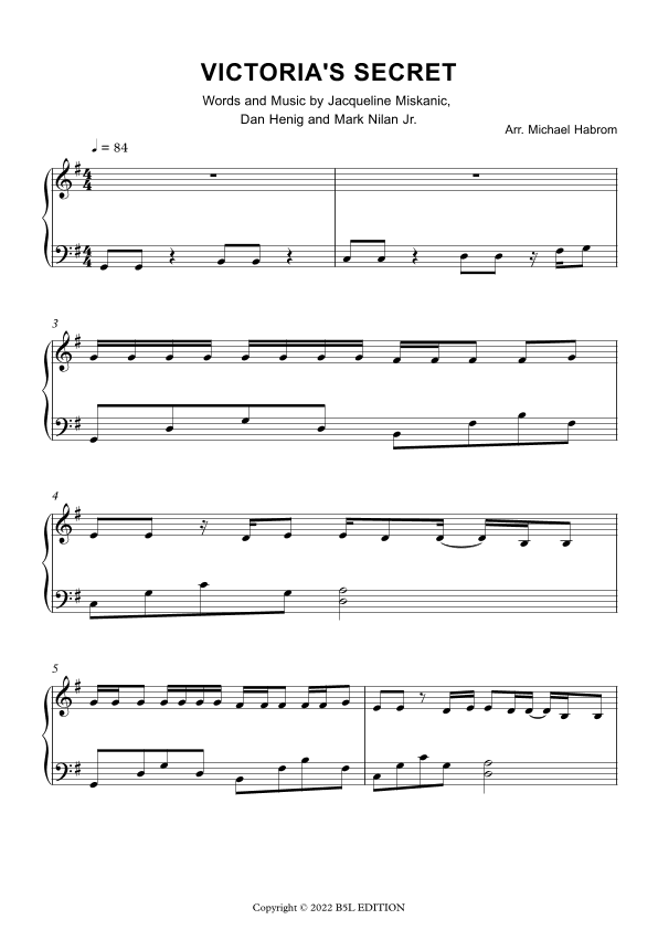 Victoria's Secret (arr. Michael Habrom)