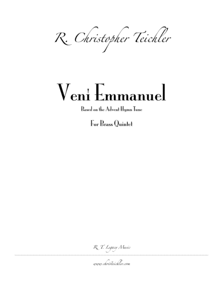 Veni Emmanuel (O Come, O Come Emmanuel) (arr. R.T. Legacy)