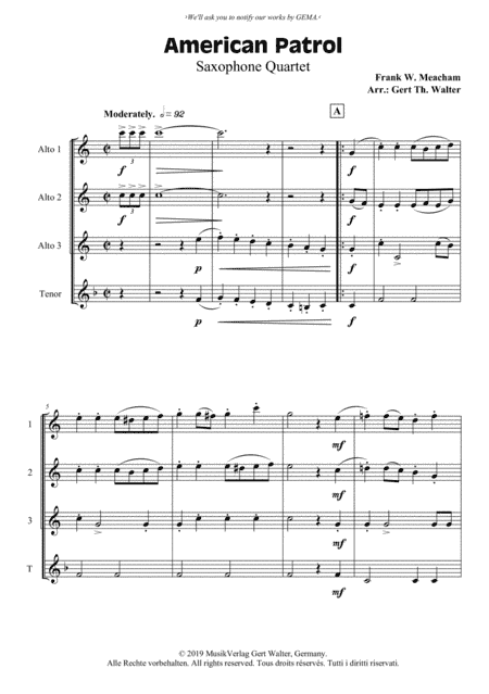 American Patrol (arr. Gert Th. Walter)