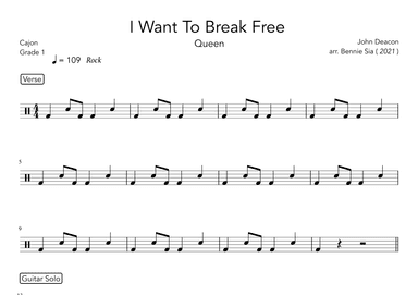 I Want To Break Free (arr. Bennie Sia)