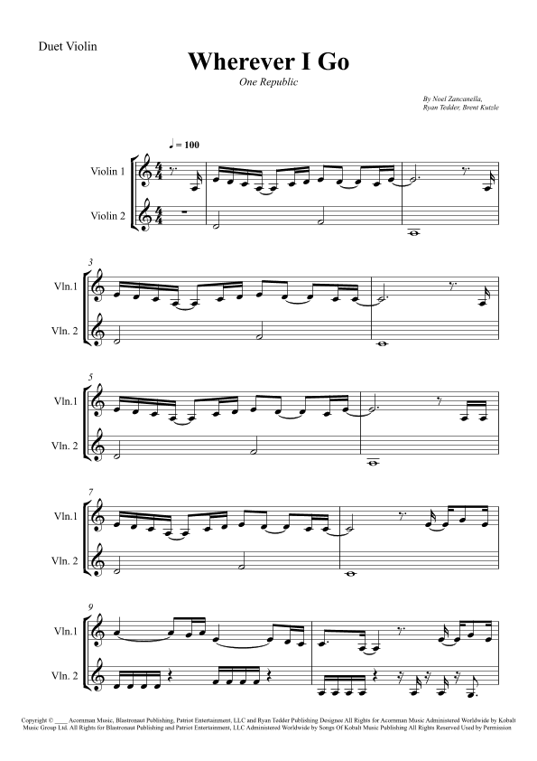 Wherever I Go (arr. Wesley S. SIlva)