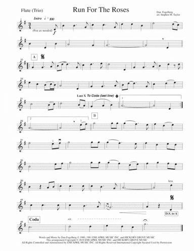 Run For The Roses (arr. Stephen M. Taylor)