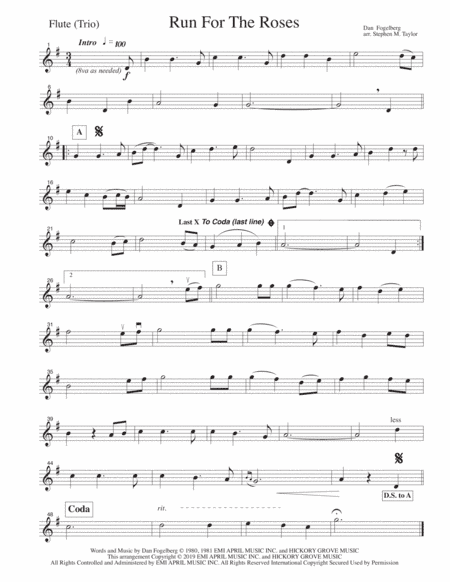 Run For The Roses (arr. Stephen M. Taylor)