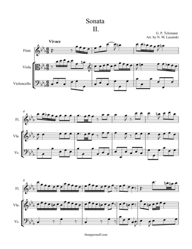 Sonata in C Minor Movement II (arr. Nick Lacanski)