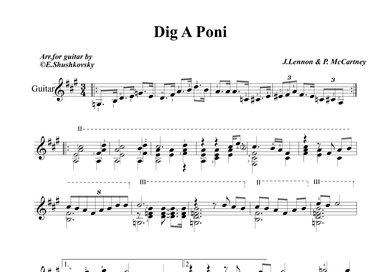 Dig A Pony (arr. Evgeny Shushkovsky)
