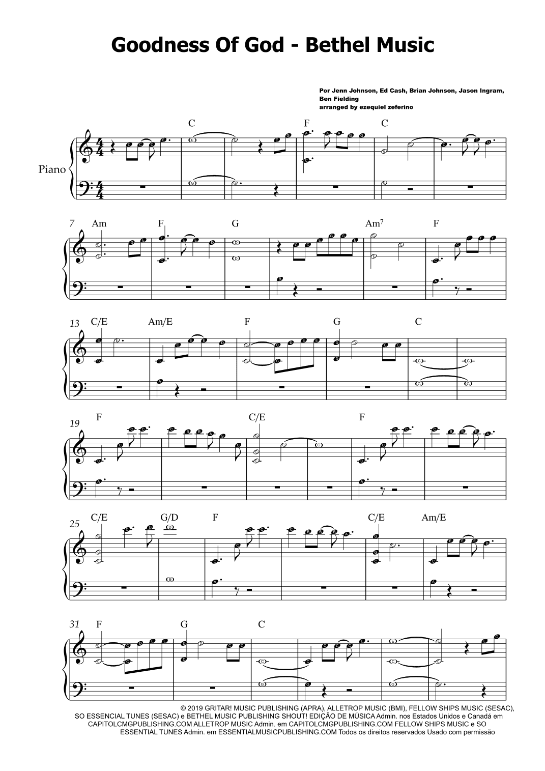 Goodness Of God (arr. ezequiel zeferino)