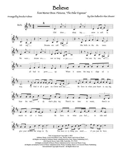Believe (arr. Brooks Holmes)