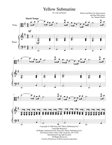 Yellow Submarine (arr. Samuel Stokes)