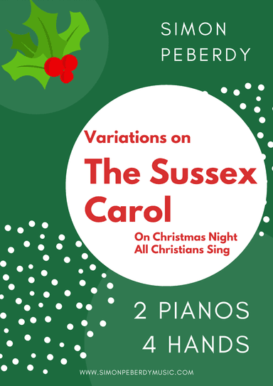 Sussex Carol (On Christmas Night) fun Christmas Carol Variations for 2 pianos, 4 hands (on a traditi