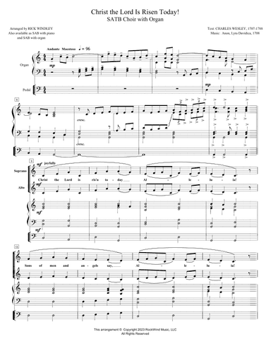 Christ the Lord is Risen Today! with Organ Accomp. (arr. Rick Windley)