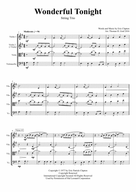 Wonderful Tonight (arr. Thomas H. Graf)