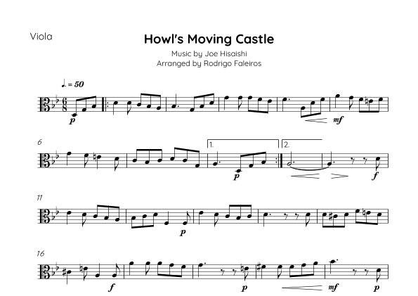 Howl's Moving Castle (arr. Rodrigo Faleiros)