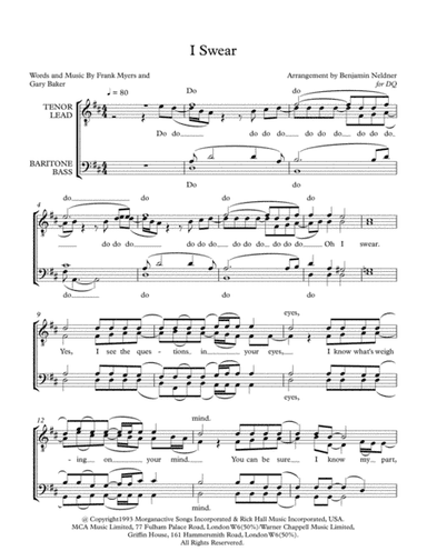 I Swear (arr. Benjamin Neldner)