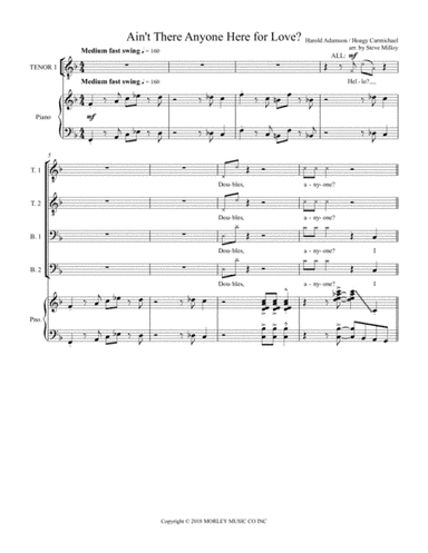 Ain T There Anyone Here For Love? (arr. Steve Milloy)