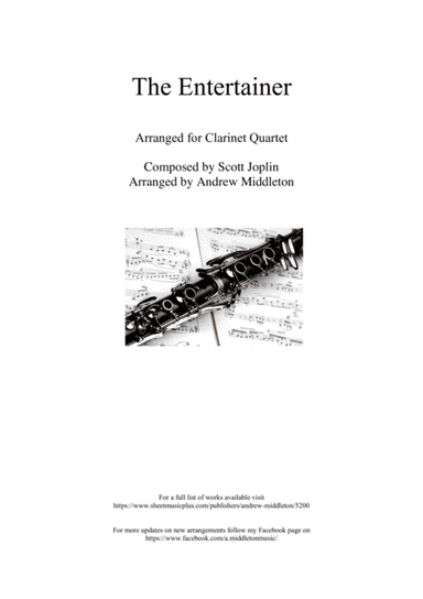 The Entertainer arranged for Clarinet Quartet (arr. Andrew Middleton)