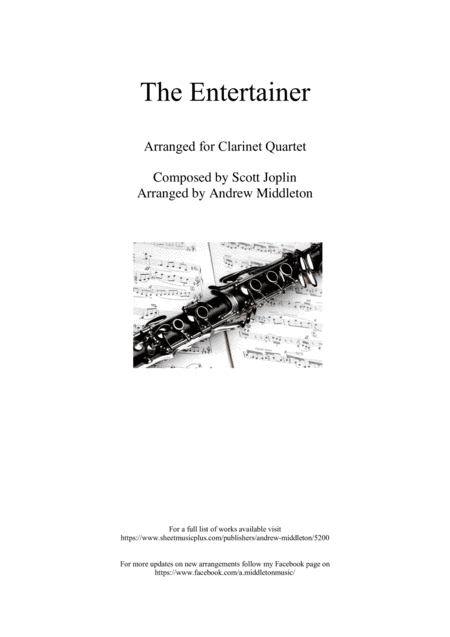 The Entertainer arranged for Clarinet Quartet (arr. Andrew Middleton)