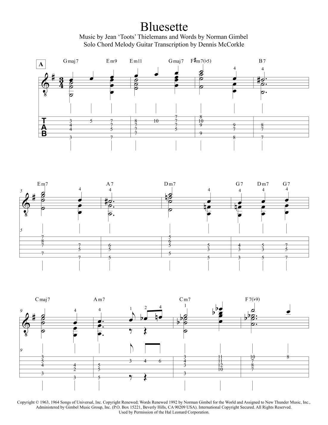 Bluesette (arr. Dennis McCorkle)