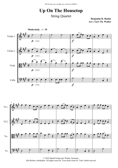 Up On The Housetop (arr. Gert Th. Walter)