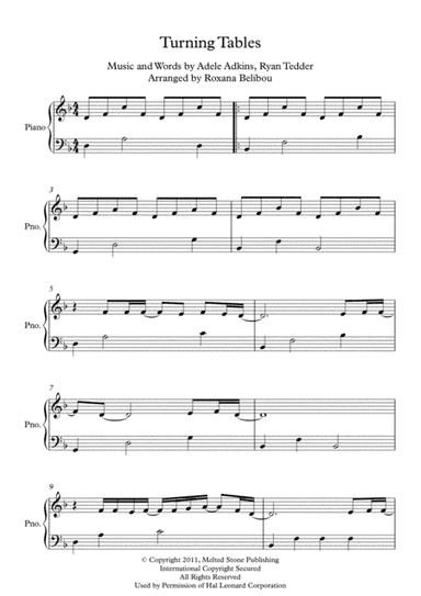 Turning Tables (arr. Roxana Belibou)
