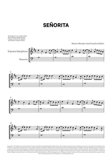 Señorita (arr. Cadenza Editions)