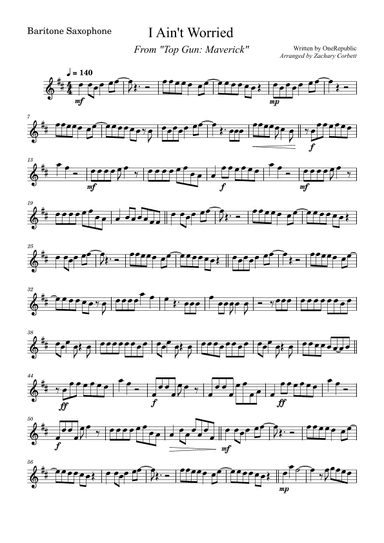 I Ain't Worried (arr. Zachary Corbett)